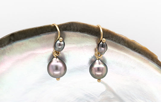 Pearl and Keshi Drop Earrings