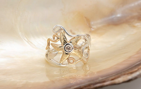 Starfish Vine Ring 2-Tone