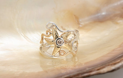 Starfish Vine Ring 2-Tone