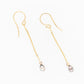 Pearl Keshi Wheat Drop Diamond Earrings