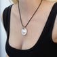 Mabe Sapphire Diamond Round Pendant
