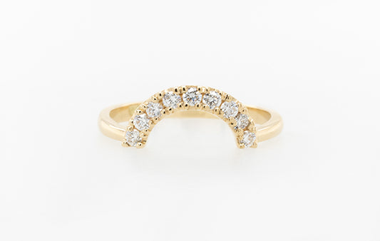 Fitted Half-Halo Diamond Eternity Ring