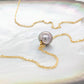 Pearl Slider Necklace Cable Adjustable 8.5mm