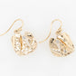 Embossed Molten Gold & Diamond Earrings