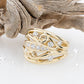 Diamond Wide Swirl Dress Ring