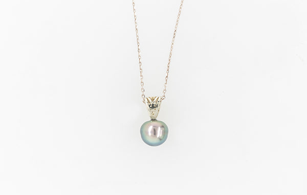 Pearl Drop Pendant Filagree Bale
