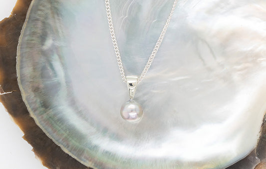 Pearl Drop Pendant Plain Bale