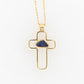 Cross Embossed with Boulder Opal
