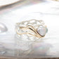 Coral Keshi Pearl Ring