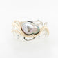 Coral Keshi Pearl Ring