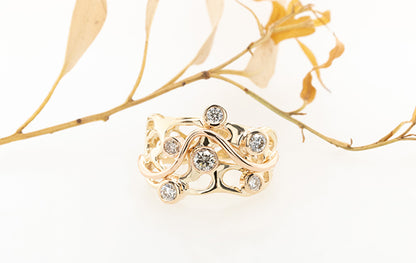 Coral Reef Champagne Diamond Ring