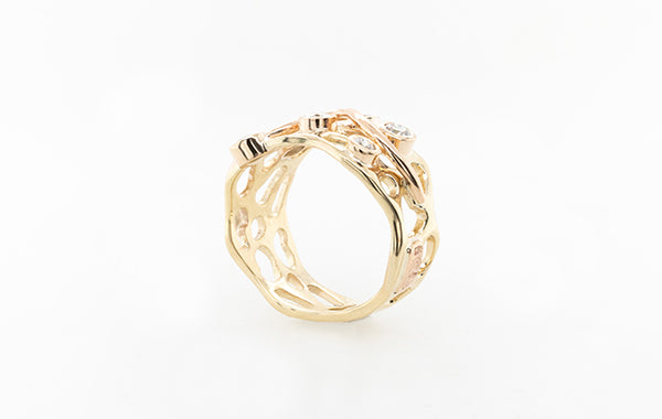 Coral Reef Champagne Diamond Ring