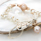 French Knitted Pearl Belcher Padlock Bracelet