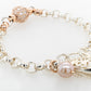 French Knitted Pearl Belcher Padlock Bracelet