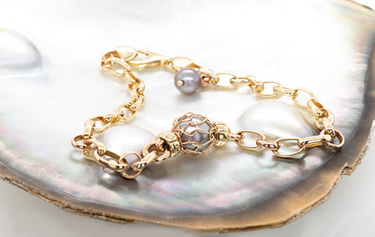 French Knitted Pearl Belcher Bracelet