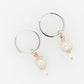 French Knitted Pearl Hoops