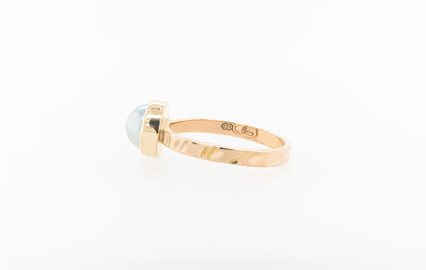Pearl Gold Embossed Ring