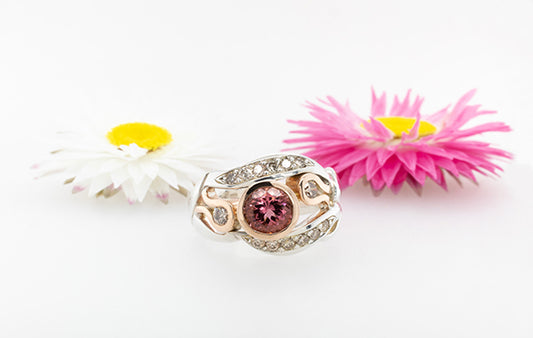 Tourmaline Diamond Ring