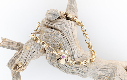 Geraldton Wax Pink Sapphire Fancy Belcher Bracelet