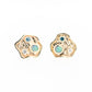 Island Diamond Opal Stud Earrings