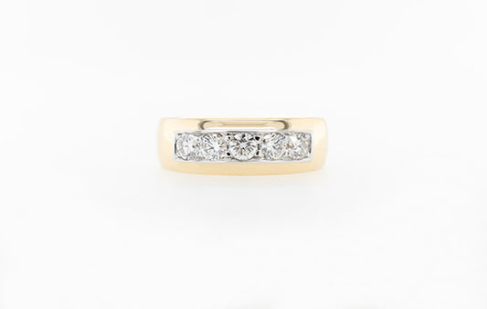 Diamond Two-Tone Wedding Eternity Ring