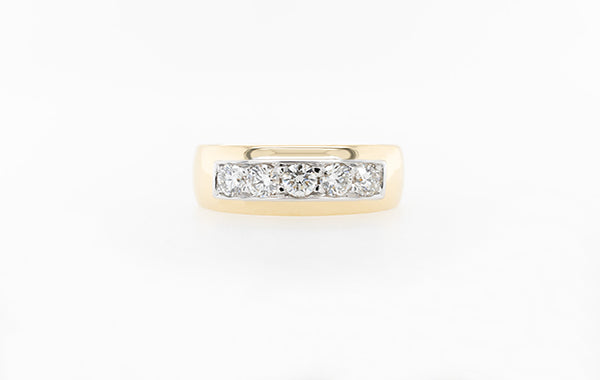 Diamond Two-Tone Wedding Eternity Ring