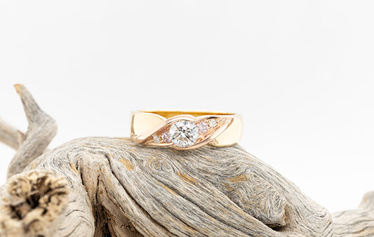 Pink Diamond Swirl Ring