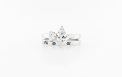 Engagement Ring Offset GIA Marquise & Pear