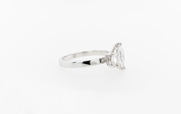 Engagement Ring Offset GIA Marquise & Pear