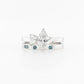 Wedding Ring with Treated Blue Diamonds