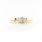Wedding Ring Offset Pink & White Diamonds