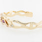 Diamond & Ruby Solid Cuff
