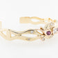 Diamond & Ruby Solid Cuff