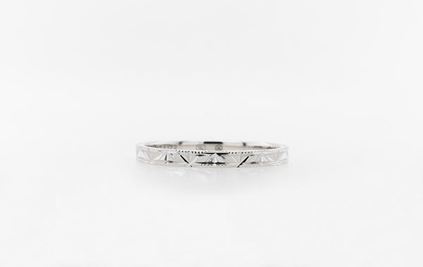 Wedding Eternity Ring Patterned Thin