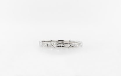 Wedding Eternity Ring Patterned Thin