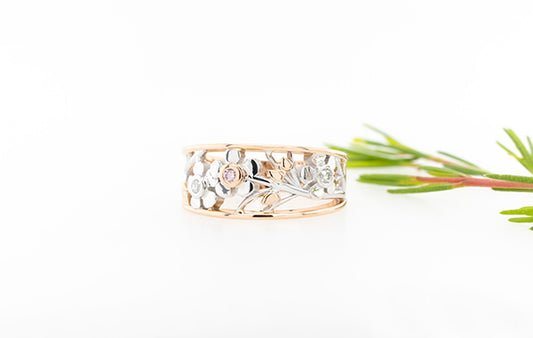 Geraldton Wax Pink Diamond Ring