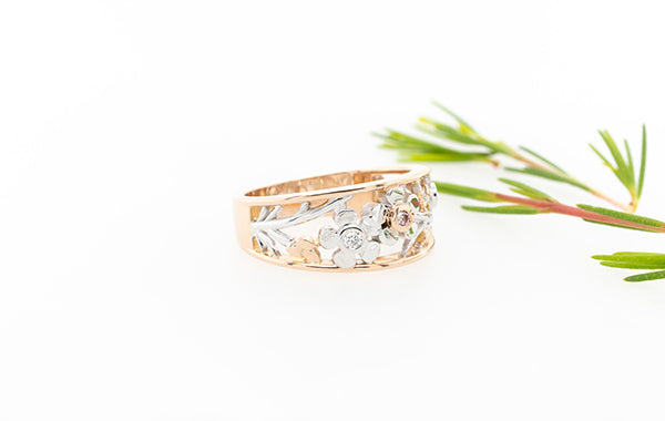 Geraldton Wax Pink Diamond Ring