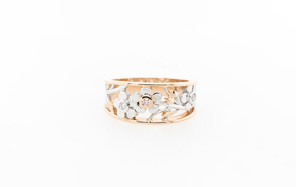 Geraldton Wax Pink Diamond Ring
