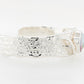 Embossed SS Mabe Cuff 2x0.06ct Dia