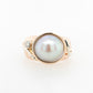 Mabe Pearl Hand Engraved Floral Ring