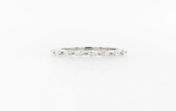 Wedding Ring Raised Marquise