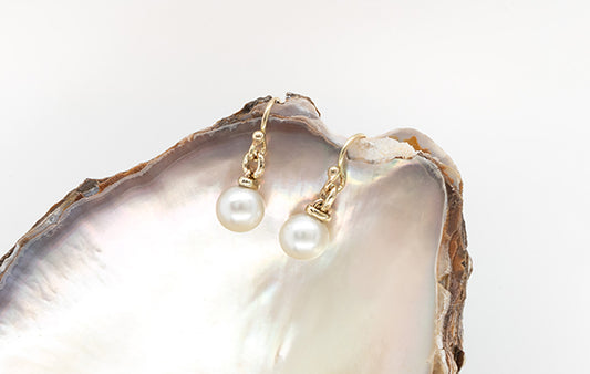 Pearl White Drop Earrings
