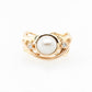 Pearl Akoya & Coral Diamond Ring