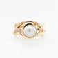 Pearl Akoya & Coral Diamond Ring