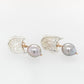 Embossed Pearl Waterfall Earrings 