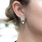 Embossed Pearl Waterfall Earrings 