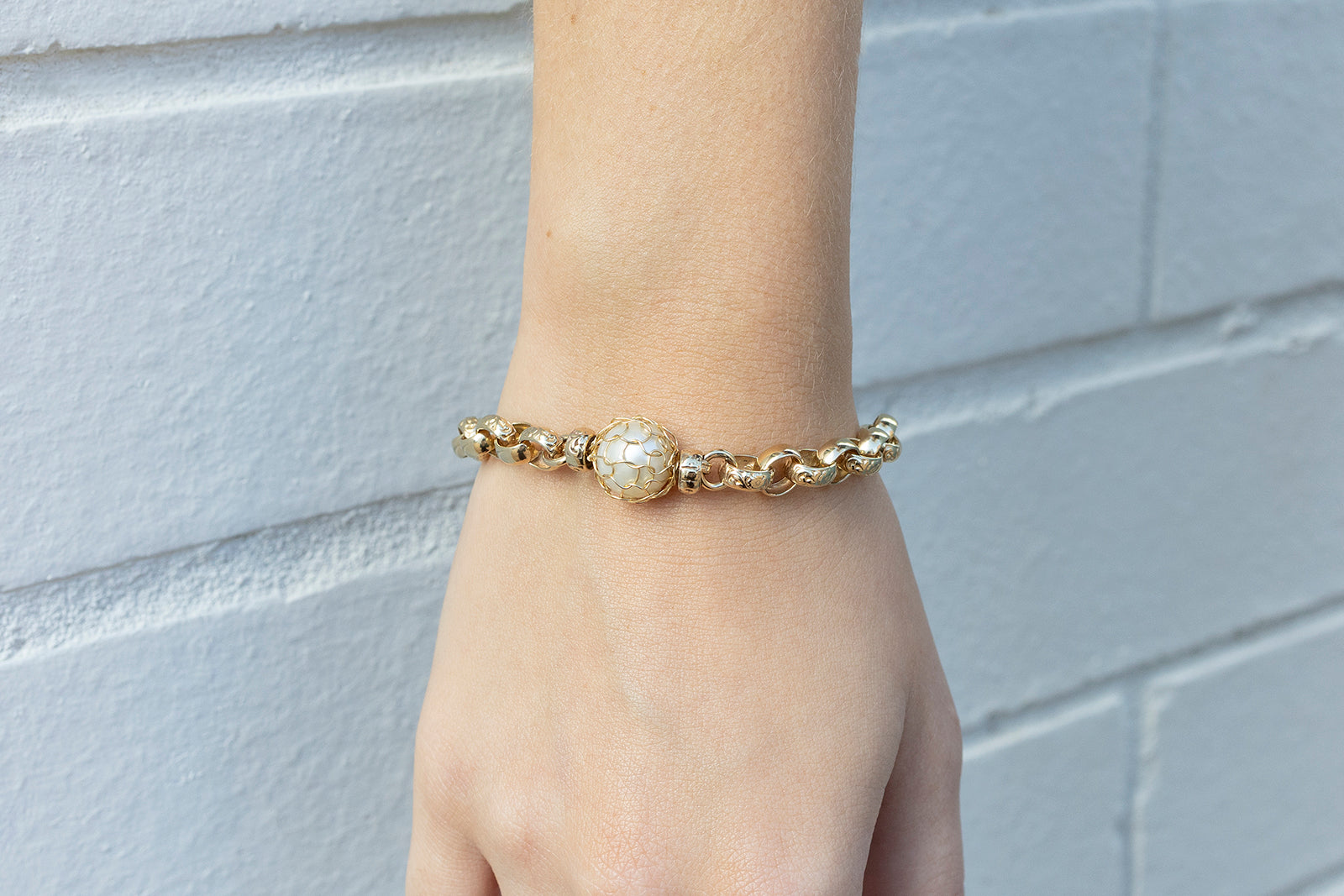 French Knitted Pearl Belcher Bracelet 3