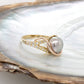 Pearl & Diamond Split Shank Ring 