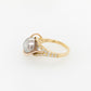 Pearl & Diamond Split Shank Ring 