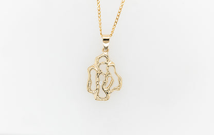 Coral Diamond Pendant